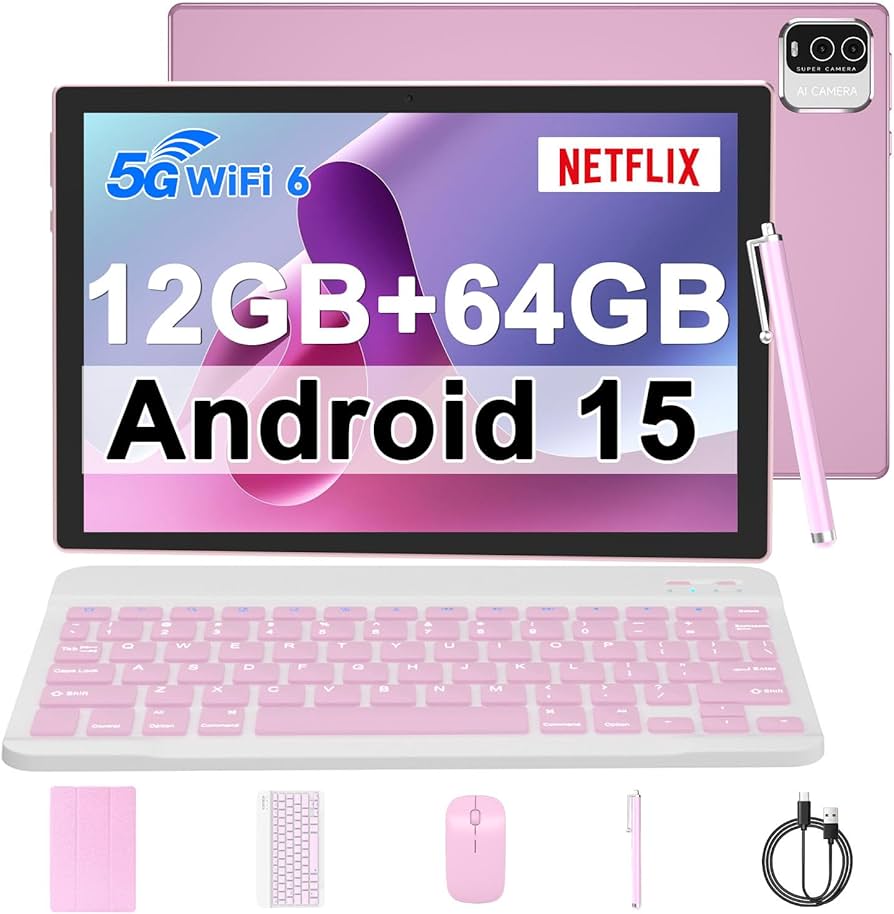 Amazon.com : IWEGGO Android 15 Tablet, 10 inch 12GB RAM+64GB ROM