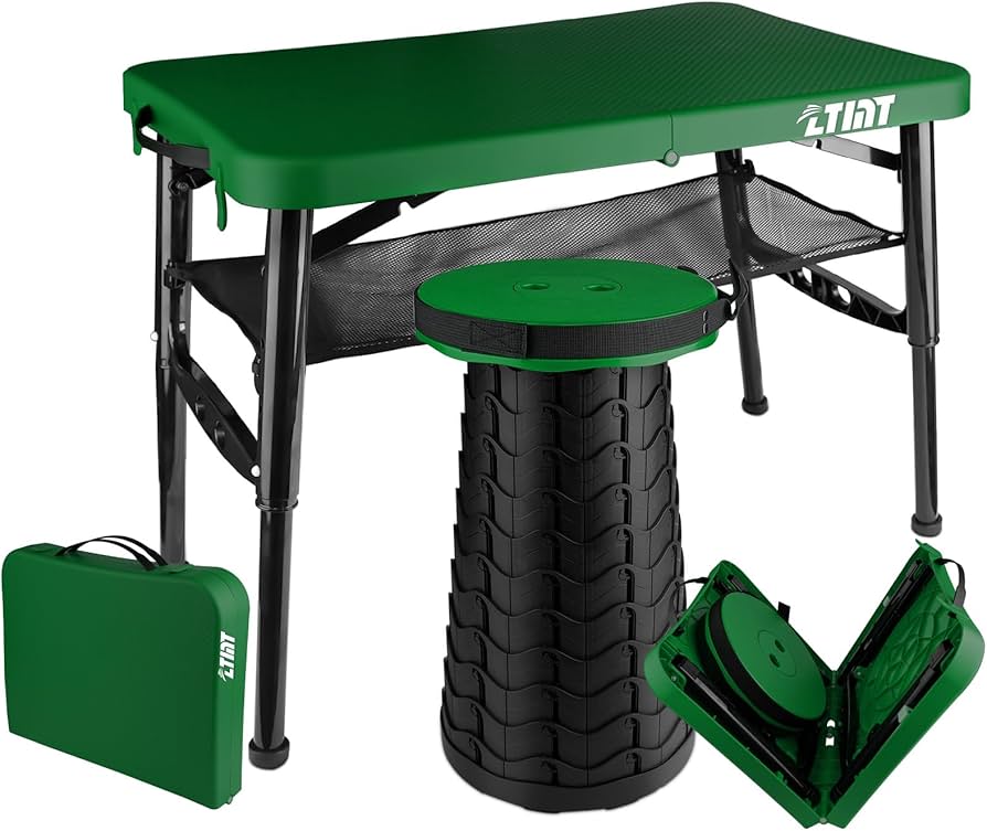 Amazon.com: ZTMT Small Folding Table and Stool, Portable