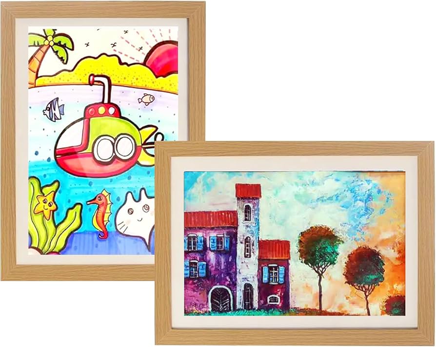 Amazon.co.jp: Hamth9 アートフレーム 木製 a4子供の絵 保管 A4 子供の