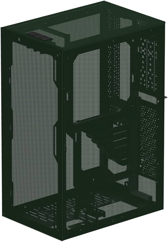 Amazon | SSUPD コンパクトPCケース MESHROOM S Sage Green ATX/M-ATX