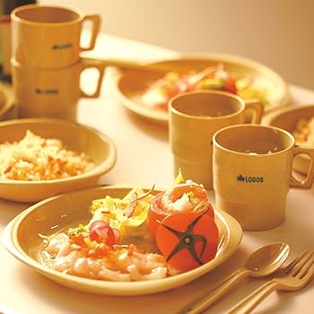 Amazon | ロゴス(LOGOS) 食器 箸付きディナーセット4人用 収納袋付き