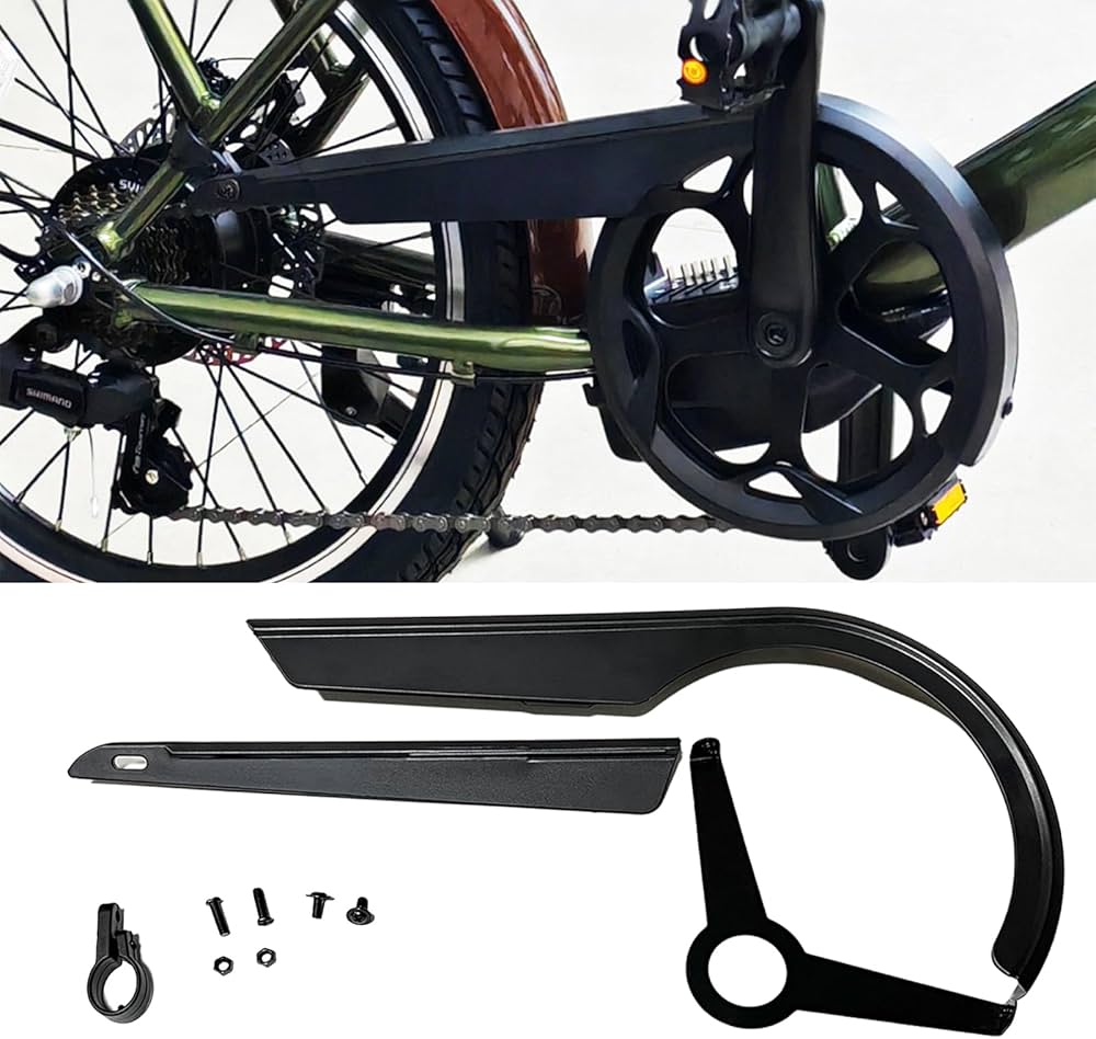 Amazon | 自転車チェーンカバーブラック48T-52T折りたたみ自転車