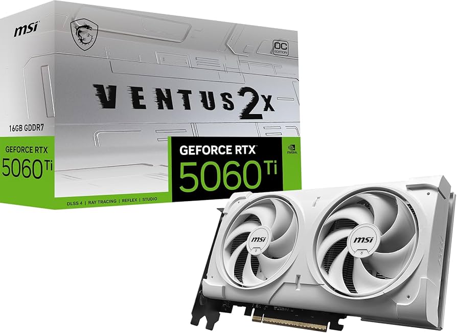 Amazon.com: msi Gaming RTX 5060 Ti 16G Ventus 2X OC White Graphics