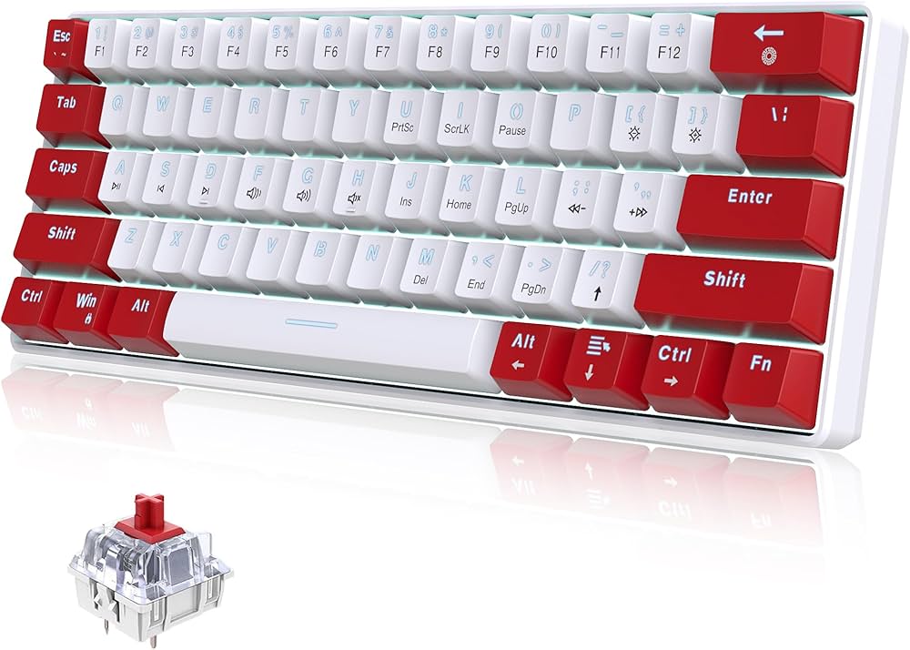 Amazon | Snpurdiri 有線 60% メカニカル ゲーミングキーボード