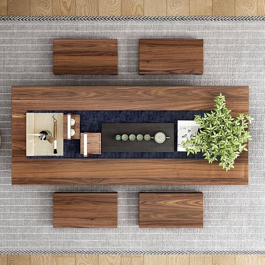 Amazon｜DHYBDZ 座卓、長方形和室テーブル、ヴィンテージティー