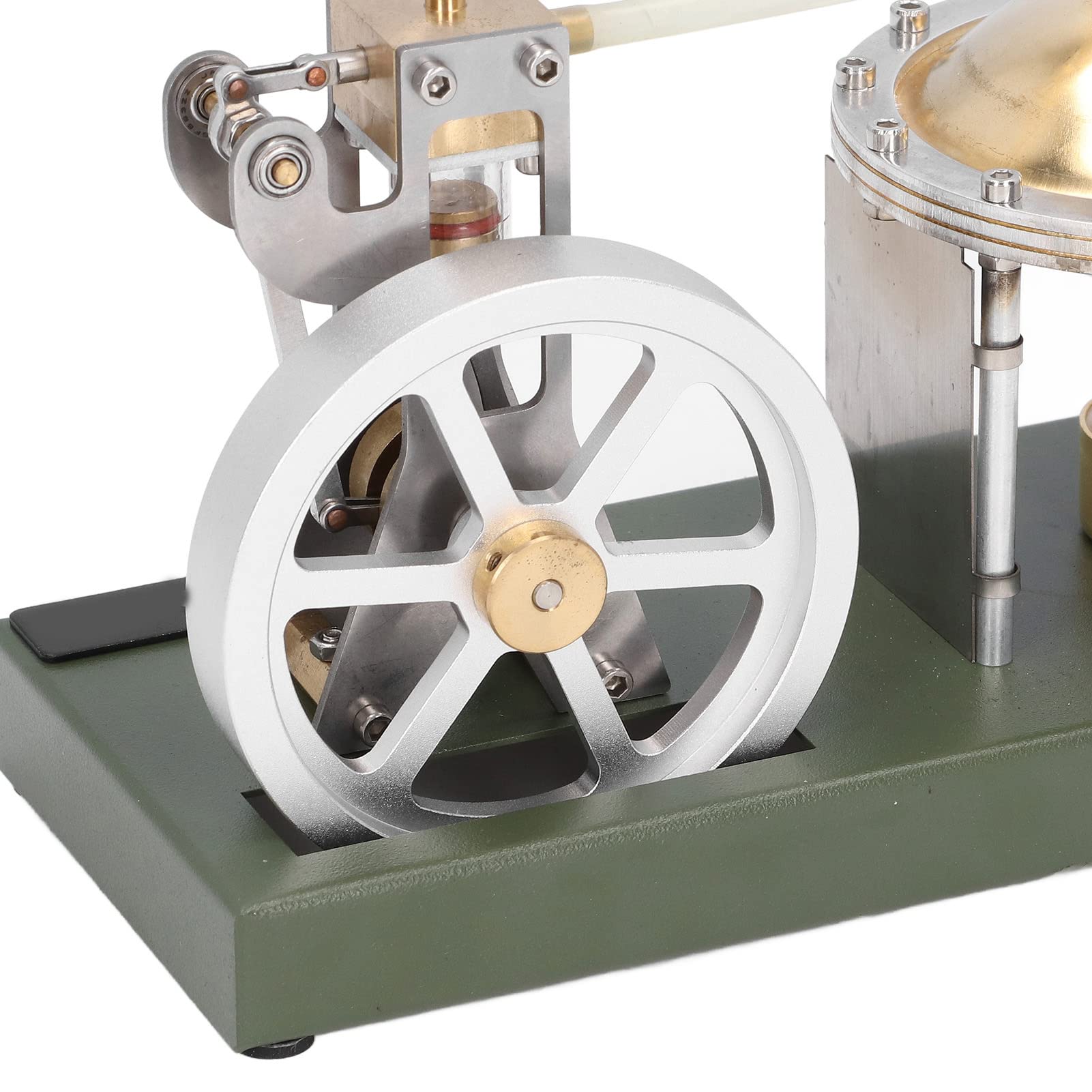 Amazon | 蒸気機関モデル、透明レトロ垂直熱風スターリングエンジン