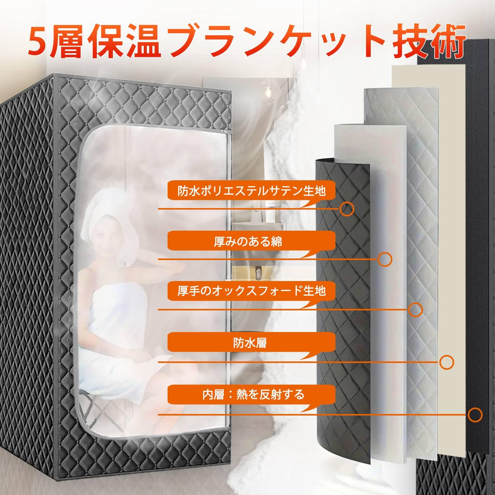 Amazon.co.jp: スチームサウナ 3L テント サウナ 全身 テントサウナ 1