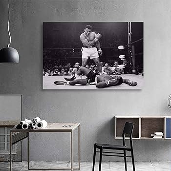 Amazon.co.jp: モハメド・アリの有名なノックアウト大規模なキャンバス