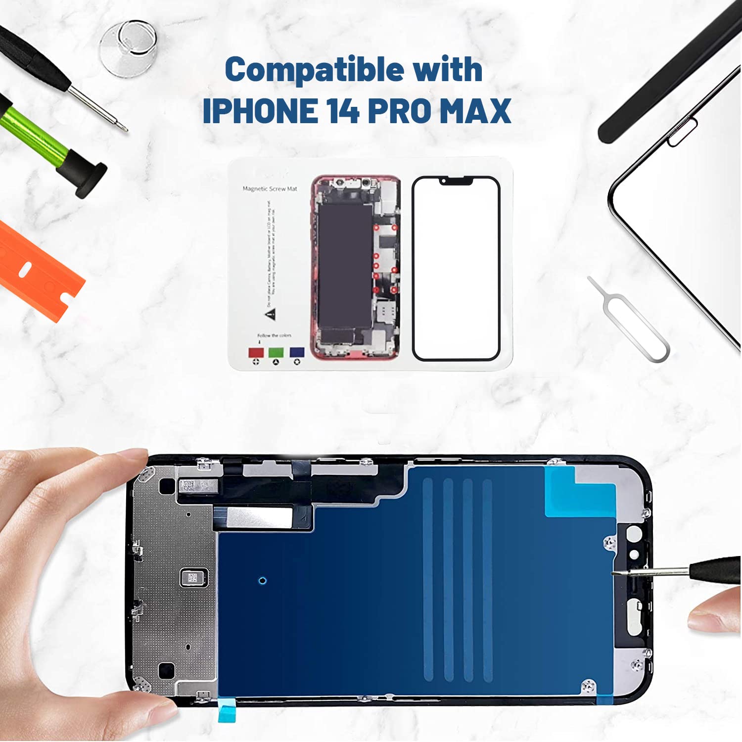 Amazon | iPhone 14 Pro Max用Tpyagスクリーン交換、iPhone 14 Pro Max