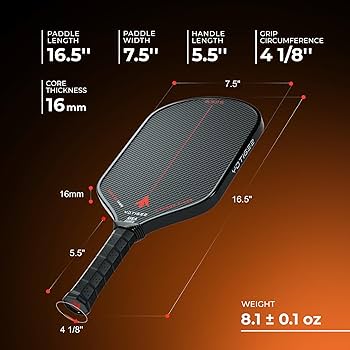 Amazon | Yotiger 16mm 3K カーボンファイバーピックルボールパドル