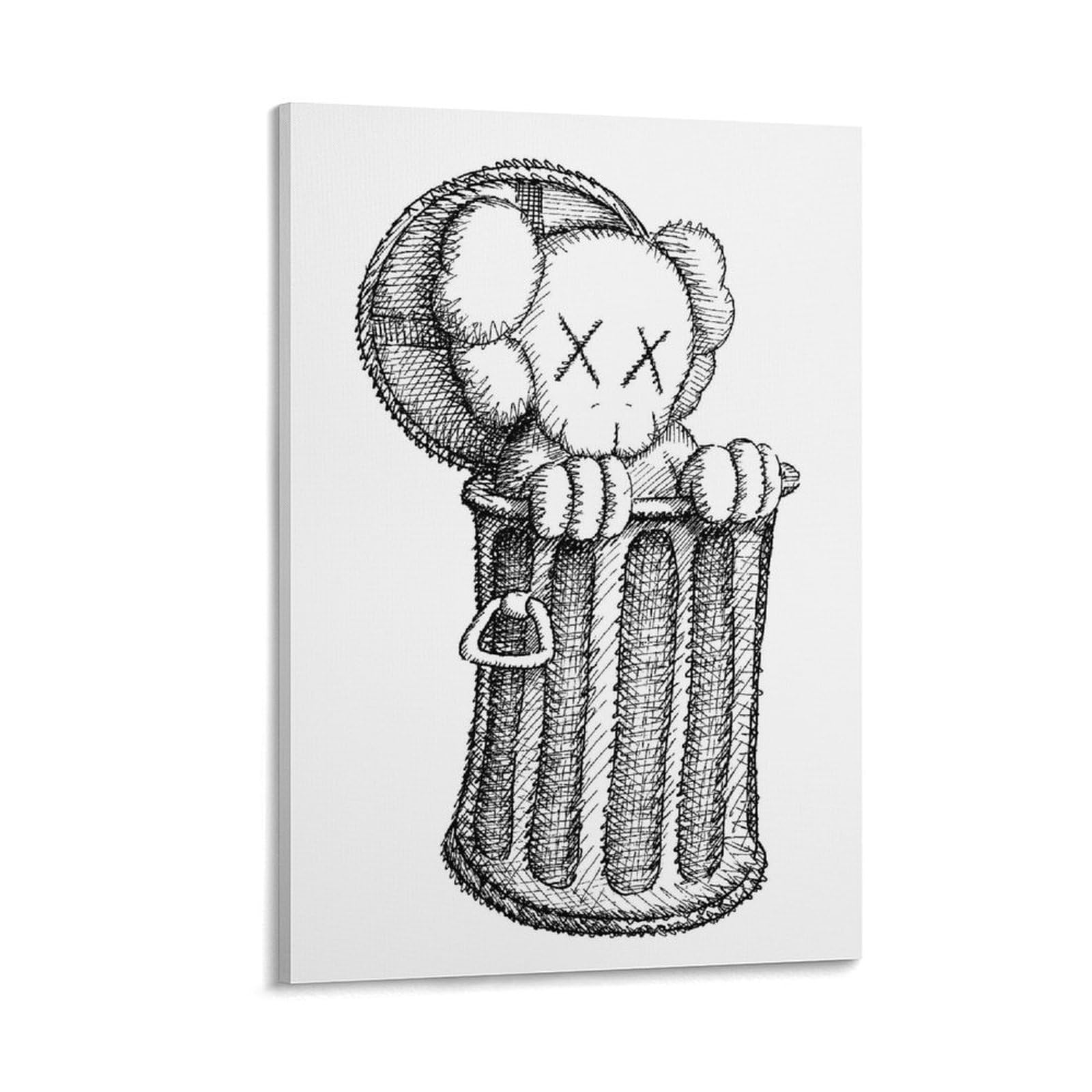 Amazon.co.jp: KAWS & セサミストリートカウズ ポスター 暴力的なクマ