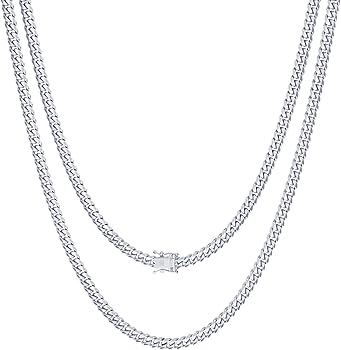 Amazon | Nuragold 10K ホワイトゴールド 4mm ソリッドマイアミ