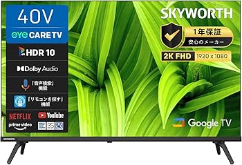 Amazon | SKYWORTH テレビ 40インチ FHD 液晶 地上波対応 Googleテレビ