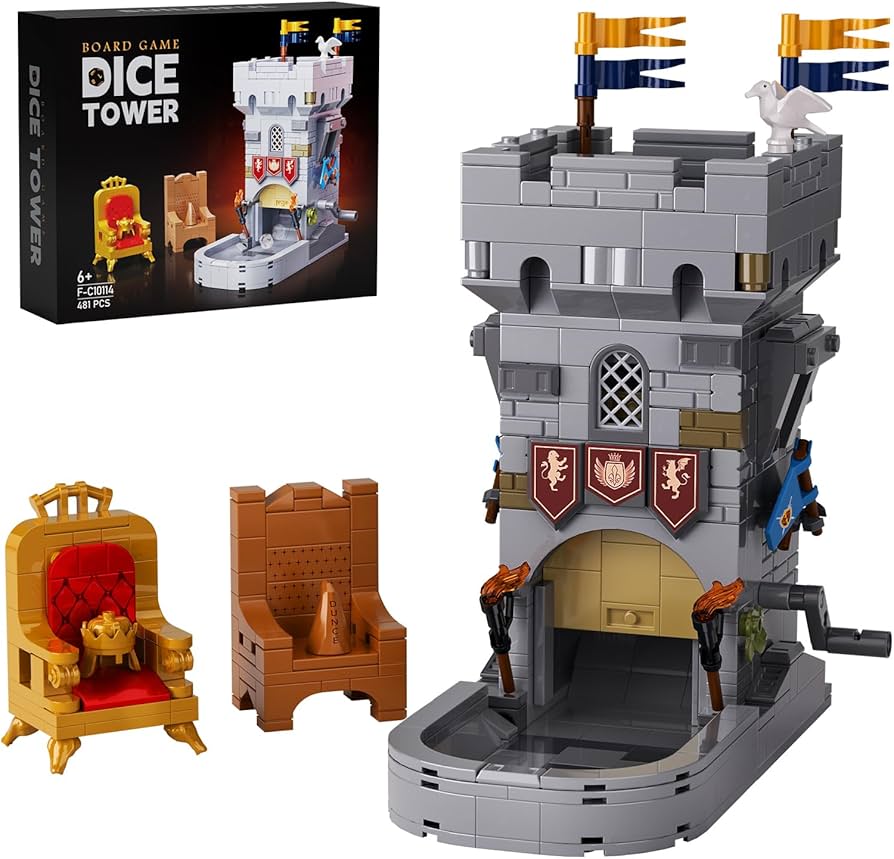 Amazon.co.jp: ダイスタワー ダイストレーセット 積み木 サイコロ