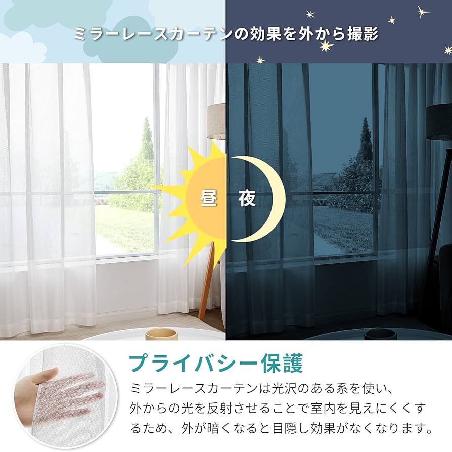 Amazon｜Hansleep カーテン 1級遮光 4枚セット 幅100cm丈200cm アイス