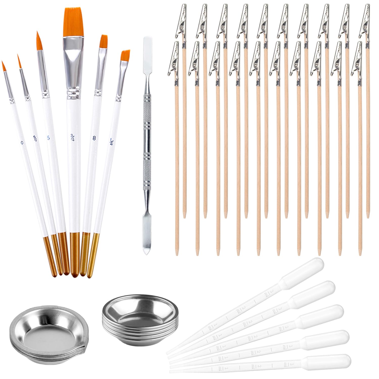 Amazon.co.jp: プラモデル 筆 塗装 工具 セット 44点 塗装棒/面相筆