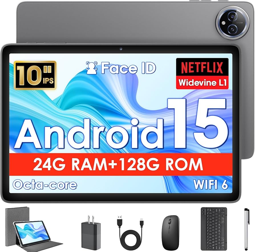 Amazon.com : Android Tablet with Keyboard, Android 15 Tablet 10