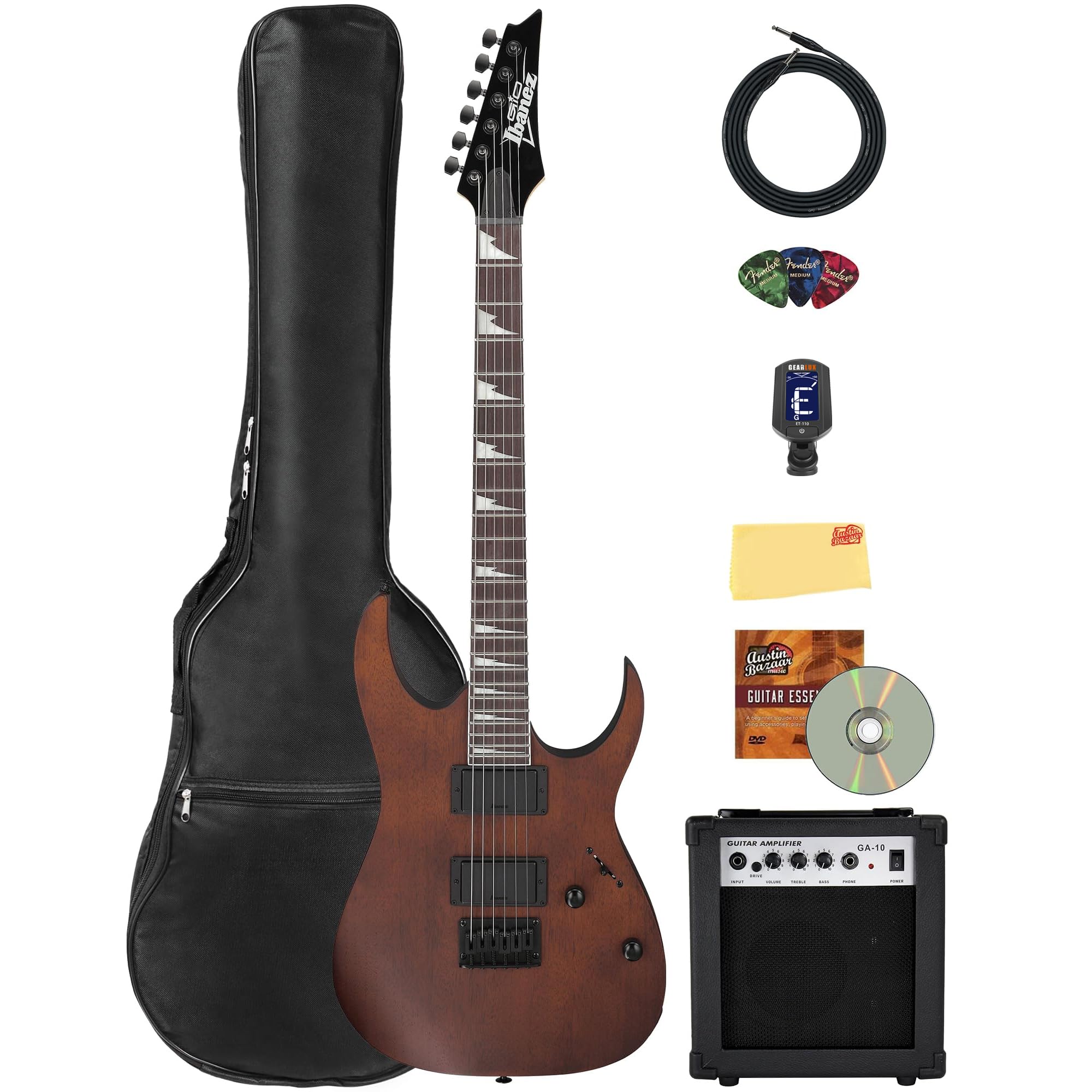 Amazon.com: Ibanez GRG121DX RG Gio Electric Guitar - Walnut Flat