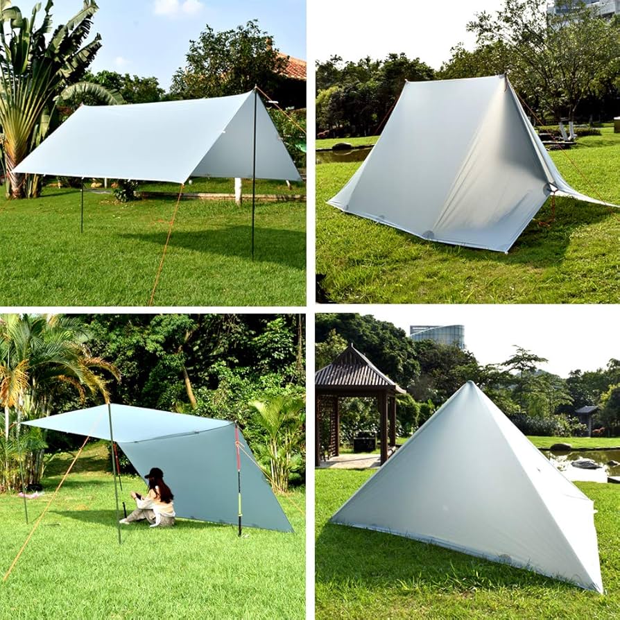 Amazon | aricxi 15D 4x3m シリコンコーティングナイロン超軽量タープ