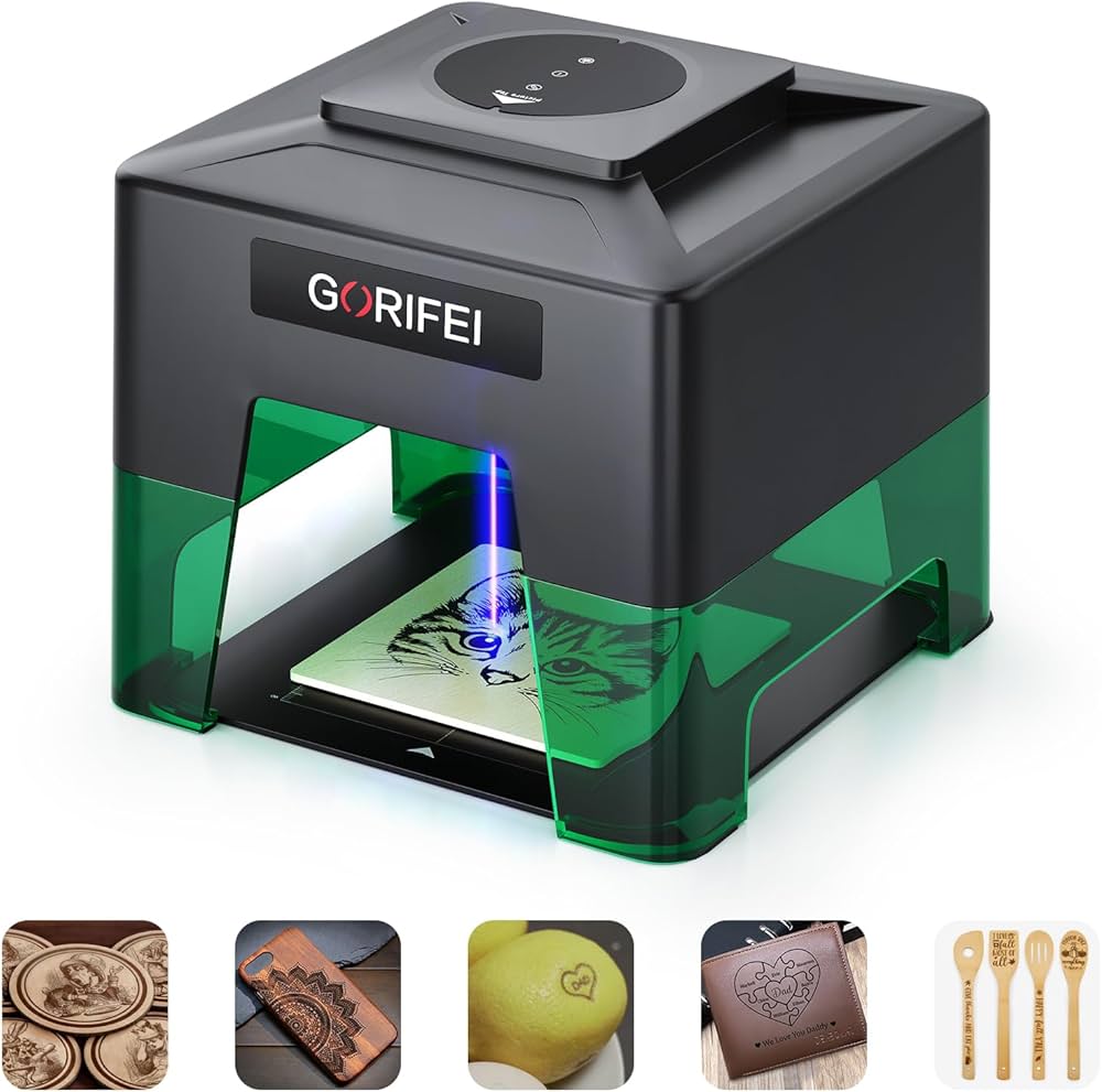 Amazon.co.jp: 【令和4年】レーザー彫刻機 黒いレーザー刻印機GORIFEI