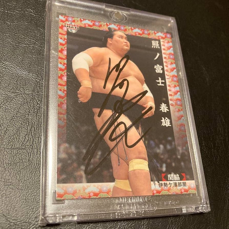Amazon.co.jp: 大相撲カード 照ノ富士 直筆 サイン カード : おもちゃ