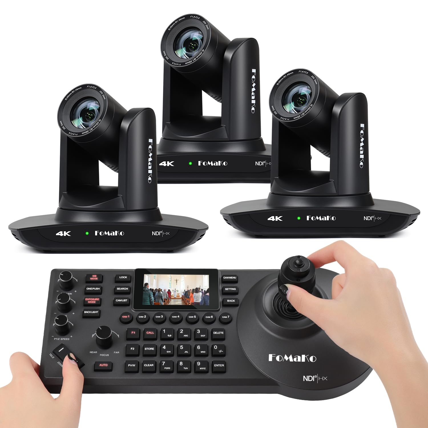 Amazon.com : FoMaKo 4K 20X PTZ Camera HDMI AI Auto-Tracking PTZ