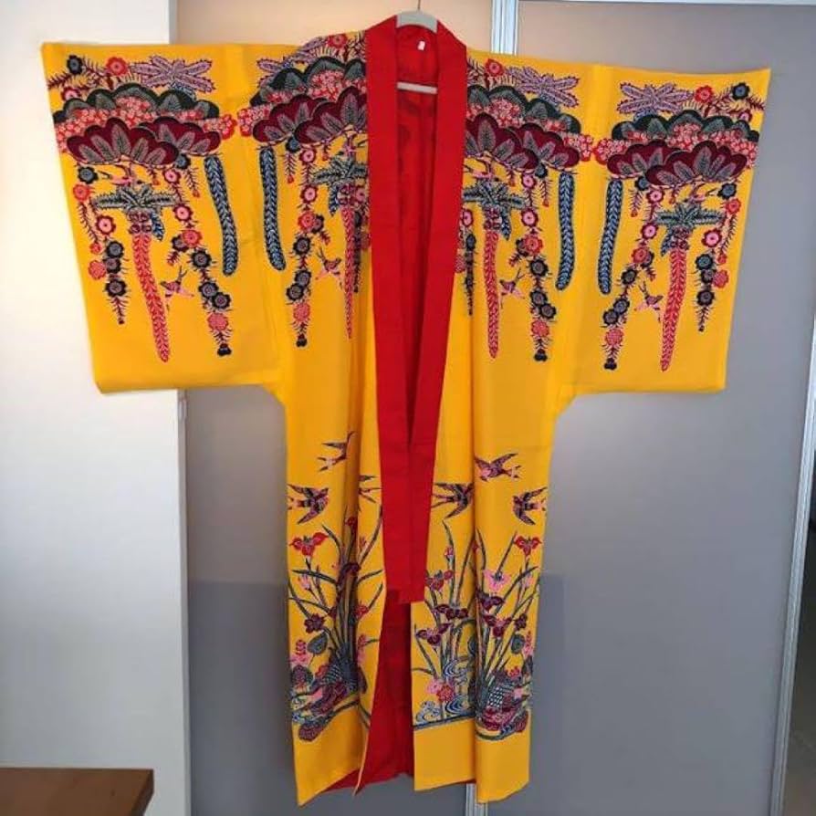 Amazon.co.jp: 沖縄民族衣装（山吹色） 琉球衣装 琉装 ウチナー 島唄