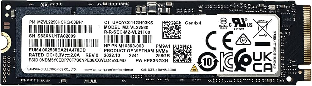 Amazon | OEM Samsung PM9A1 256GB M.2 PCIe NVME ソリッドステート