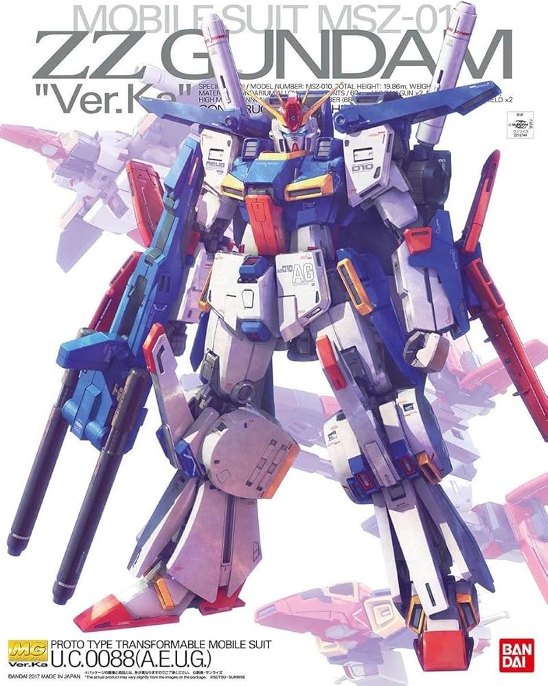 Amazon.com: ZZ Gundam (Ver.Ka) ZZ Gundam, Bandai MG 1/100 - Model