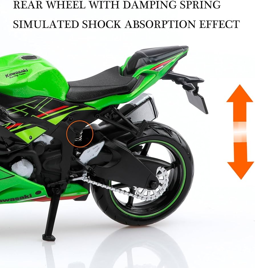 Amazon.com: TOKAXI 1/12 Scale Kawasaki Ninja Z6 Diecast Toy