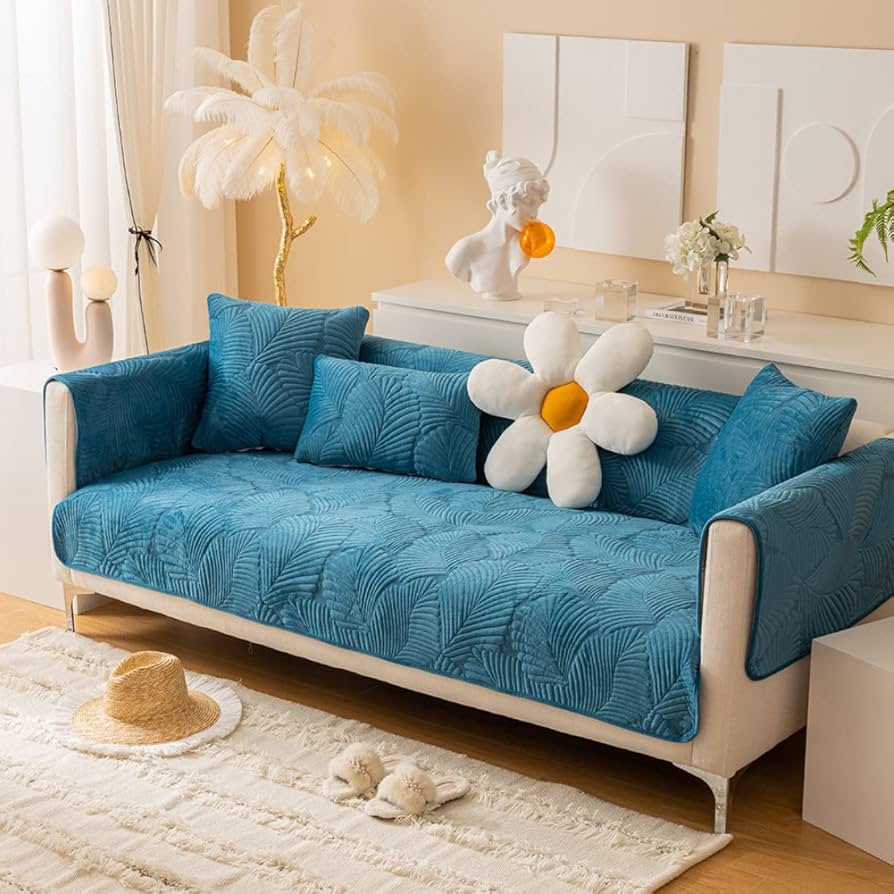 Amazon｜[SDGYS3G] マルチカバー 新生活 ソファーカバー 青 おしゃれ