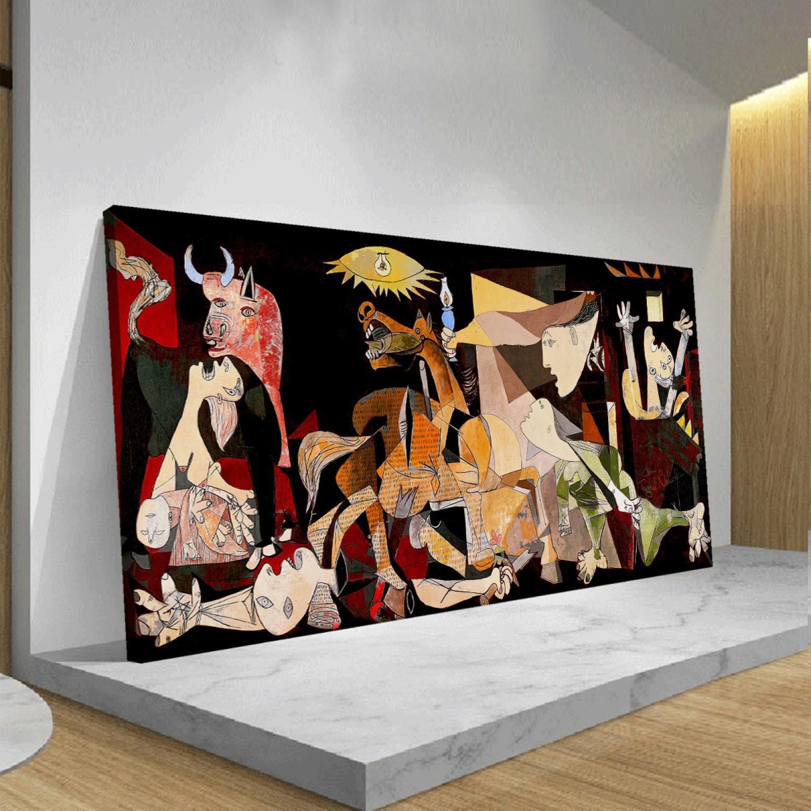 Amazon.co.jp: パブロ・ピカソ・ゲルニカ・キャンバス・プリント