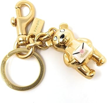 Amazon.co.jp: COACH(コーチ)ベア バッグチャーム キーリングゴールド