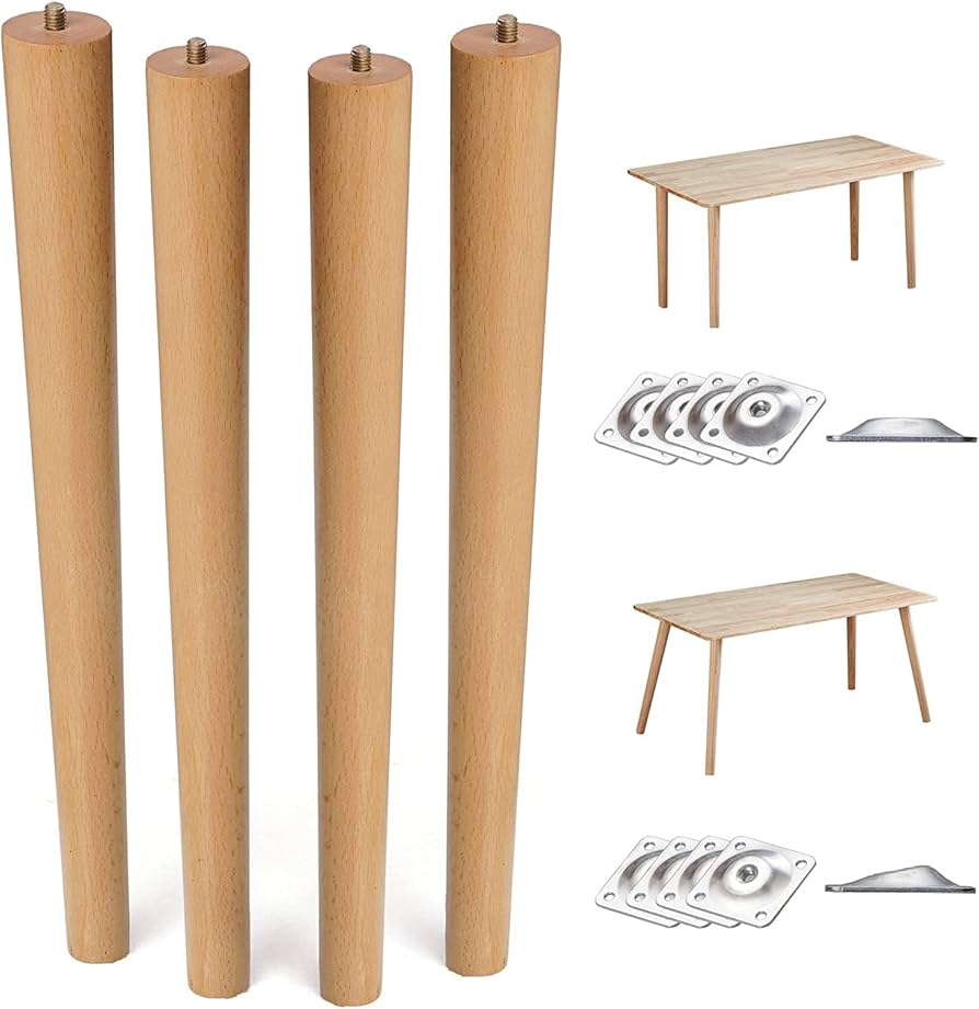 Amazon.co.jp: 家具の脚 16インチテーブル脚木製家具脚4ラウンド交換用