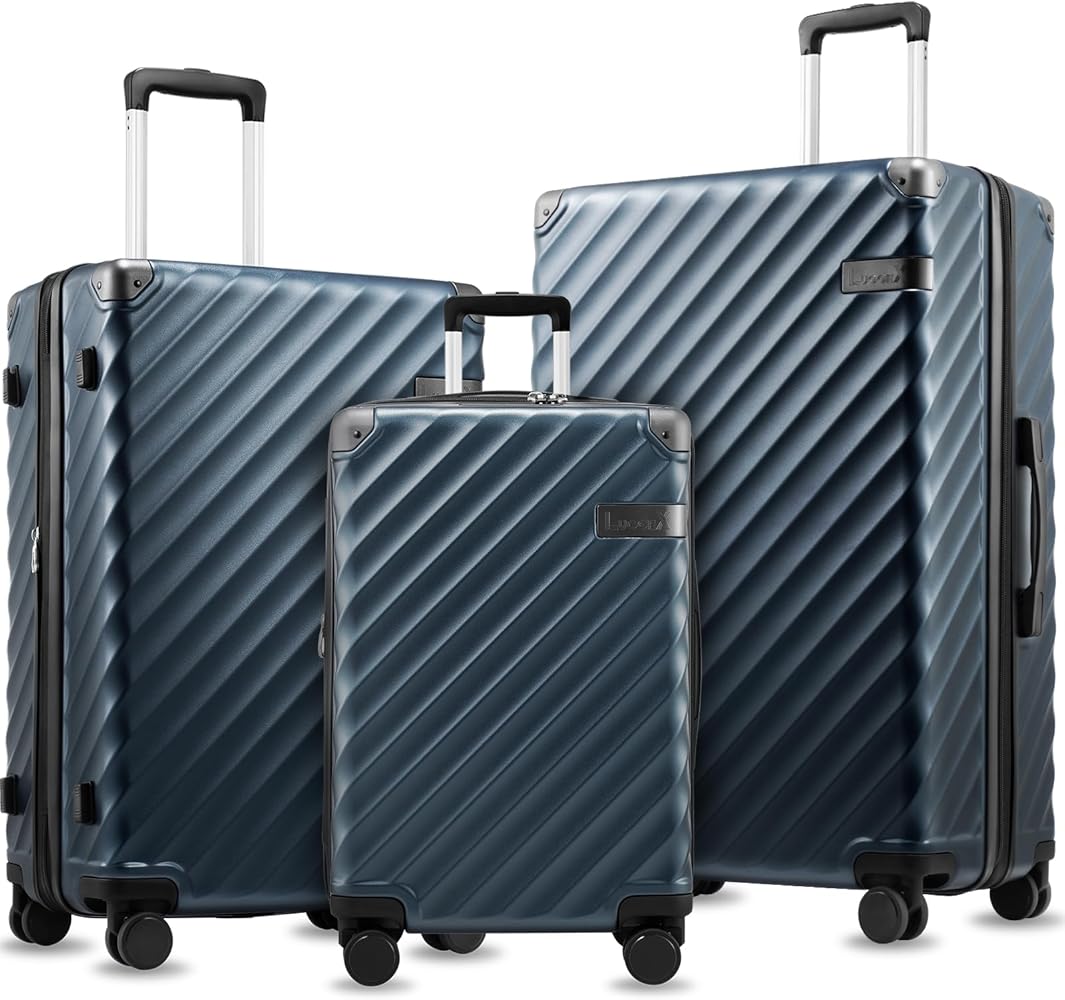 Amazon.com | 3 Piece Set Luggage with Spinner Wheels, KVC
