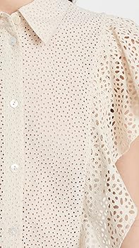 Theory womens Bd Ruffle Top C.nova Blouse, Ecru, Small US at