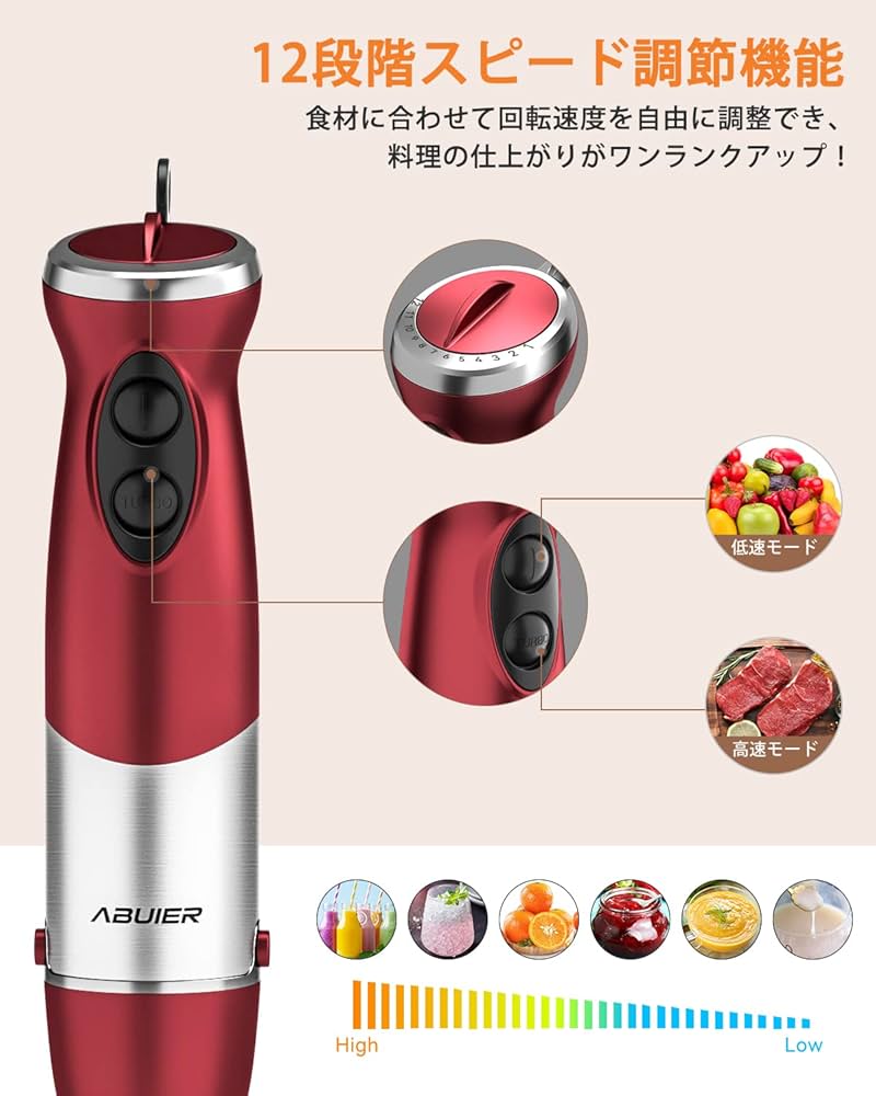 Amazon | Abuler 【新生活応援】ハンドブレンダー 1台7役 ブレンダー