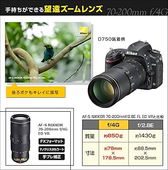Amazon | Nikon 望遠ズームレンズ AF-S NIKKOR 70-200mm f/4G ED VR