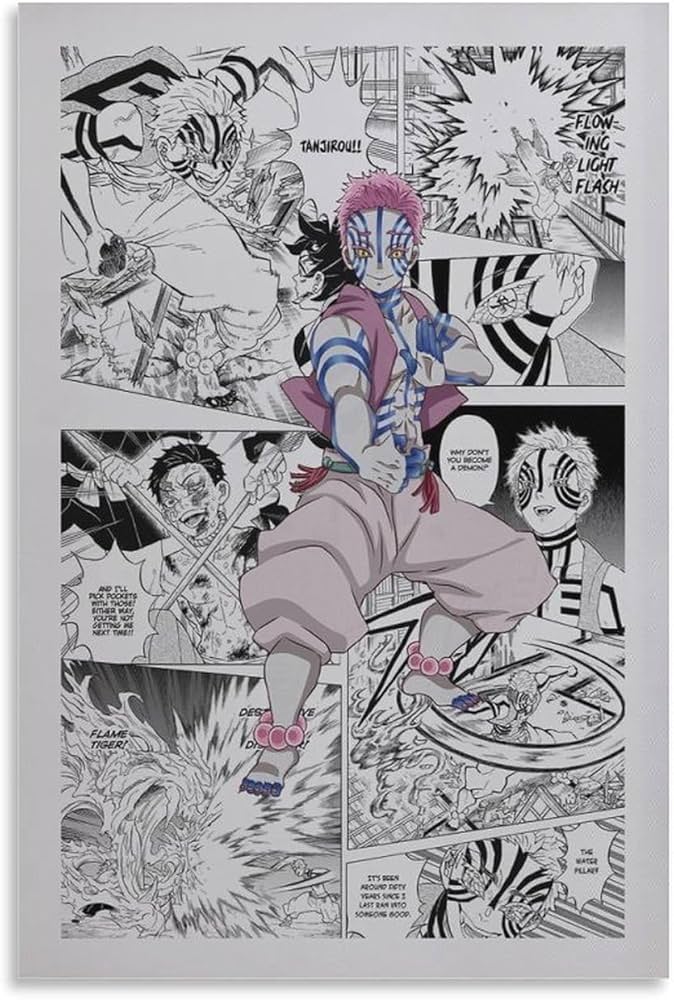 Amazon.co.jp: 鬼滅の刃のコミックポスター - 猗窩座 アートパネル