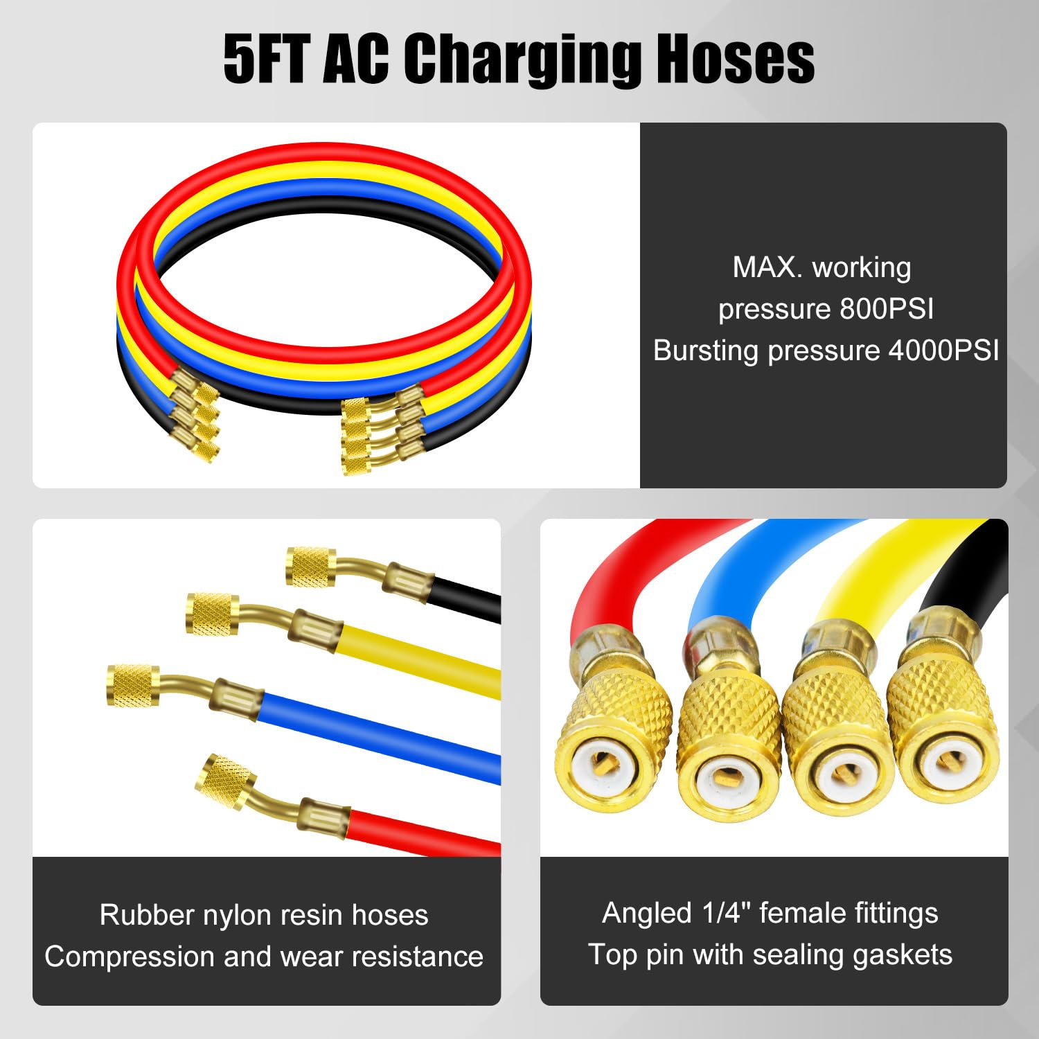 Amazon.co.jp: ADAFIRST ACマニホールドゲージセット 4WAY HVAC R134a