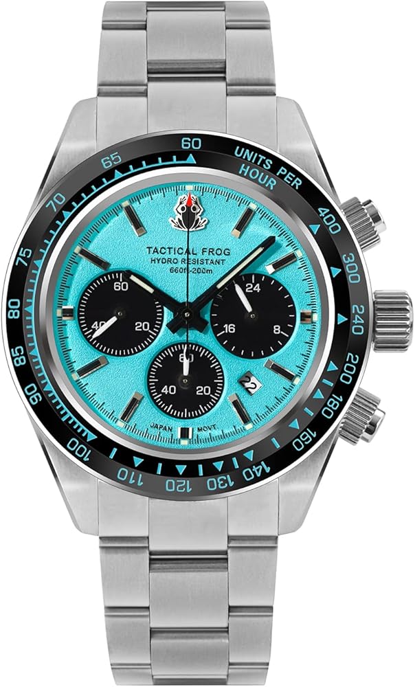 Amazon.com: TACTICAL FROG Watch for Men 41mm Panda Chronograph