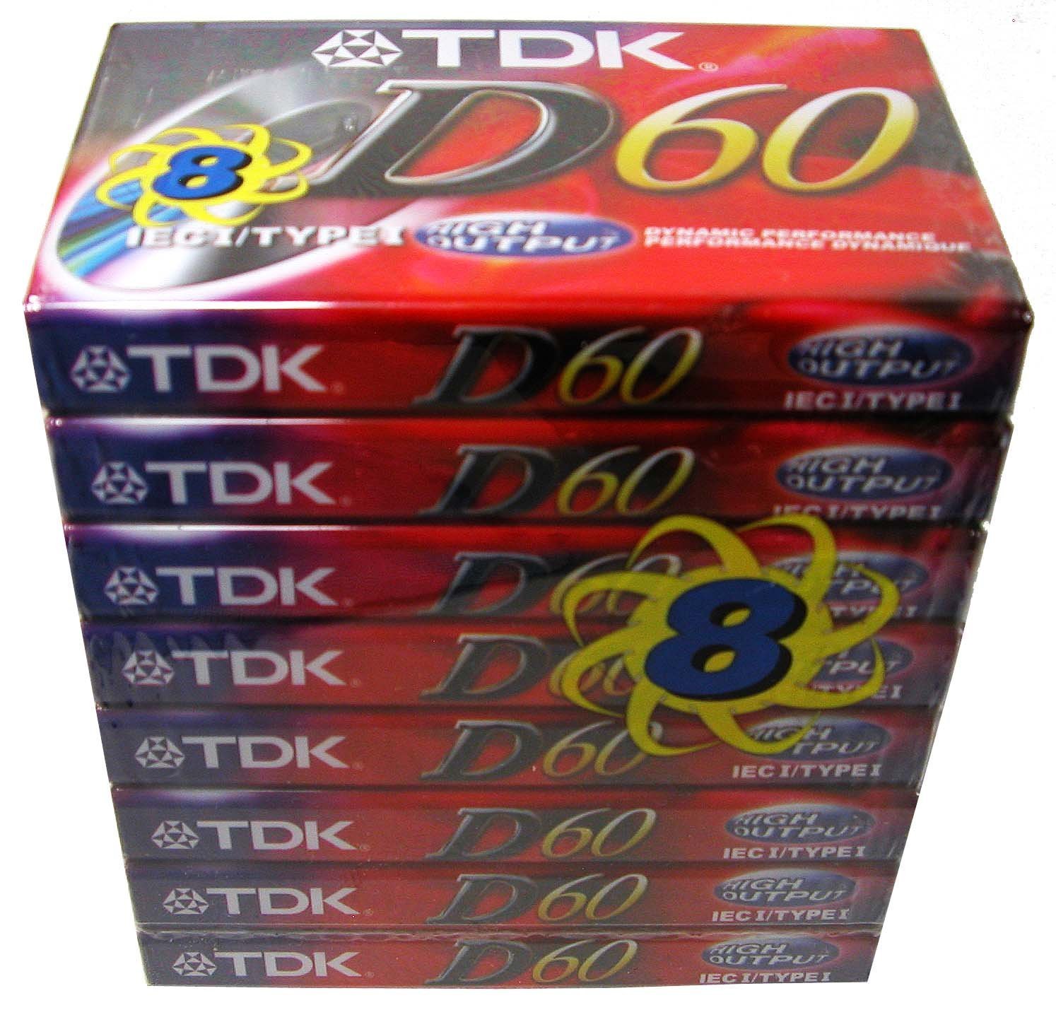 Amazon.com: TDK Audio Cassette Tape - 60 Minute (8 Pack, Red