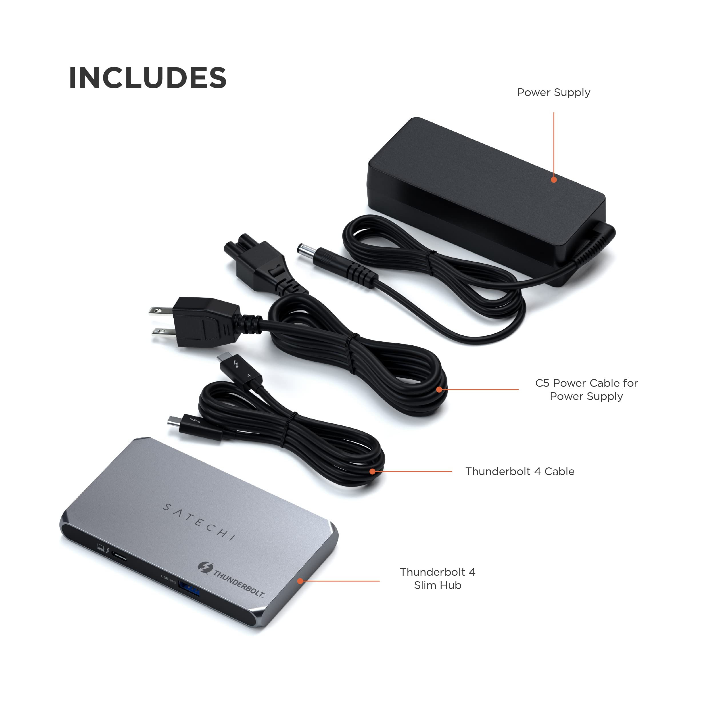 Amazon.co.jp: Satechi Thunderbolt 4 Slim Hub 5-in-1 USB C 60W 充電