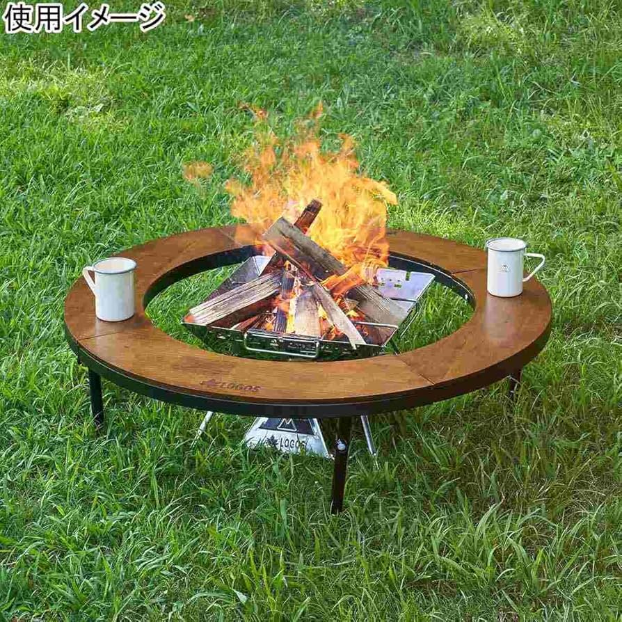 Amazon.co.jp: ロゴス(LOGOS) アイアンウッド囲炉裏サークルテーブルL