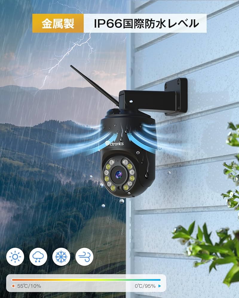 Amazon.co.jp: 【4K・16光学ズーム】Ctronics 防犯カメラ 屋外 800万