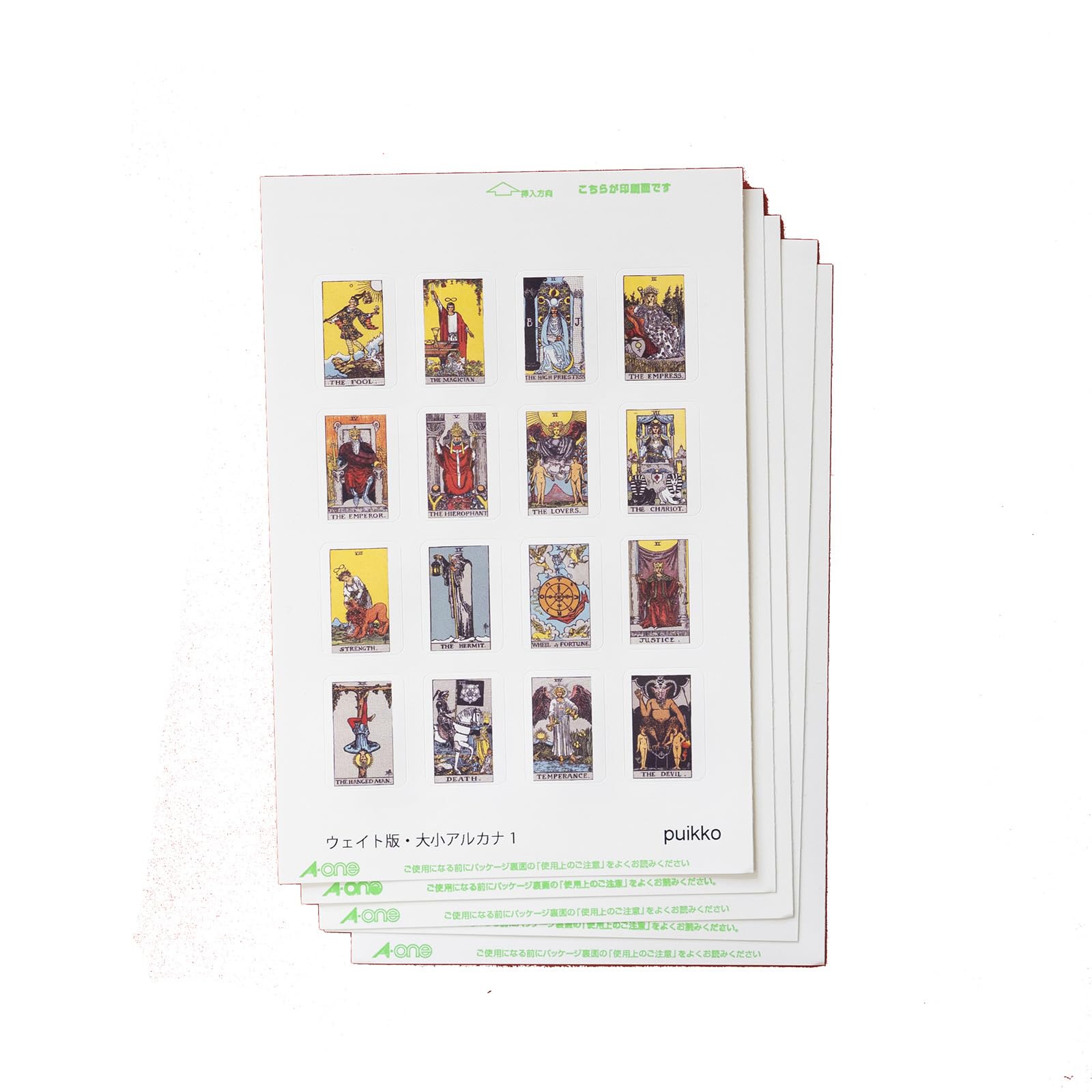 Amazon | puikko 角型シール（17×24mm） タロットカード（ウェイト版