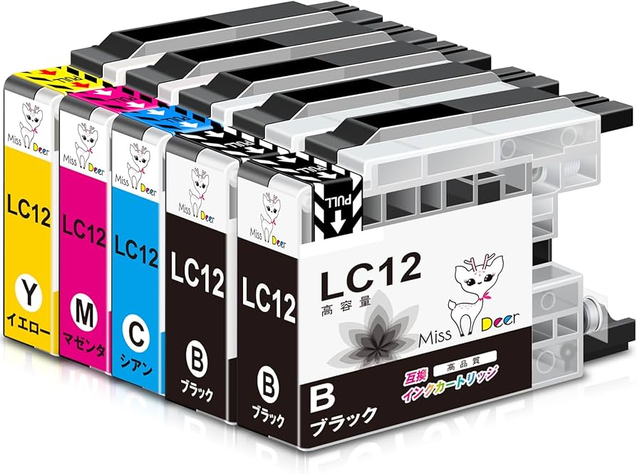 Amazon.co.jp: LC12-4PK ブラザー brother 互換インク LC12-4PK + LC12
