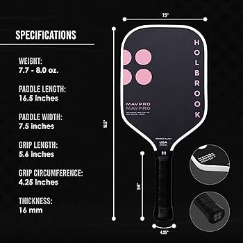Amazon.co.jp: Holbrook Mav Pro 2.0 ピンク ピックルボールパドル