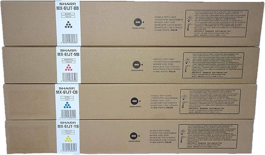 Amazon.co.jp: シャープ MX-61JT-BB/CB/MB/YB 4色セット 純正品