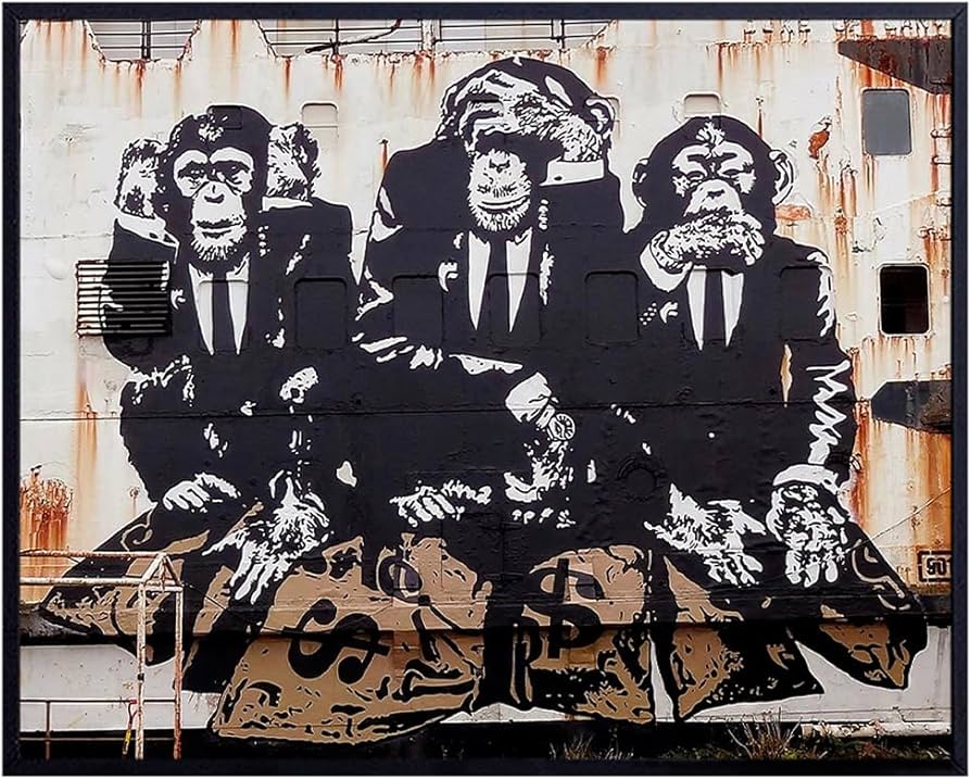 Amazon.com: Banksy Graffiti Wall Art - Office Wall Decor